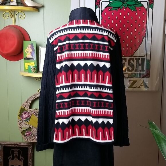 NWT Lauren Active Fleece Tribal Jacket 1X - Picture 8 of 12